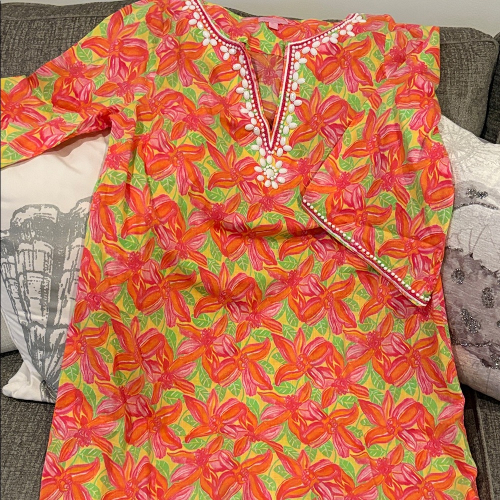Lilly Pulitzer NWOT Floral Cover Up / Dress Sz XL